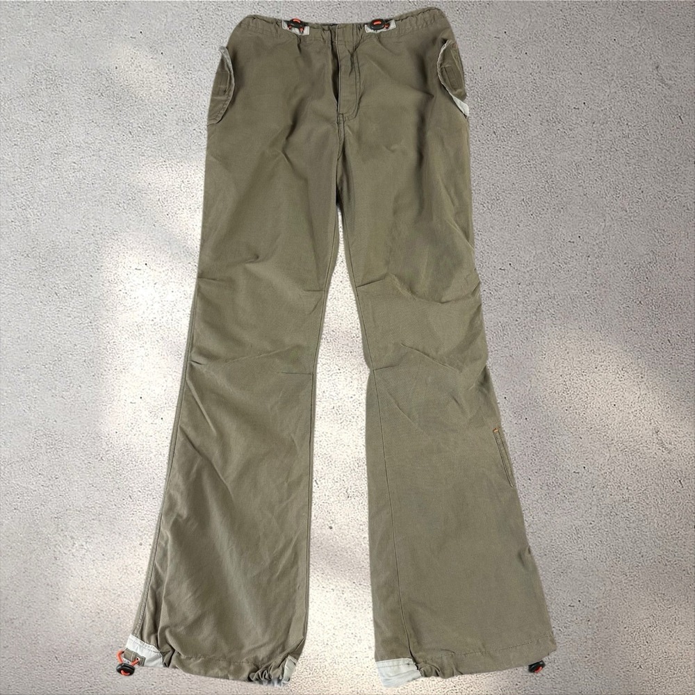 Vtg Abercrombie‎ & Fitch Military Paratrooper Parachute Cargo Pants Womens Sz L